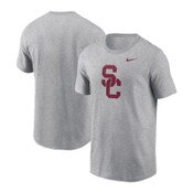 USC Trojans Men's Nike Gray SC Interlock Cotton Logo T-Shirt